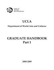 FINAL 08-09 Grad Handbook Pt 1 - UCLA Department of World Arts ...