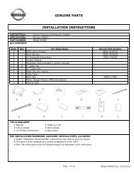 GENUINE PARTS INSTALLATION INSTRUCTIONS - Guidepoint