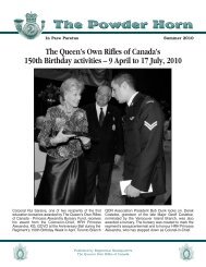 Summer 2010 - Queen's Own Rifles of Canada