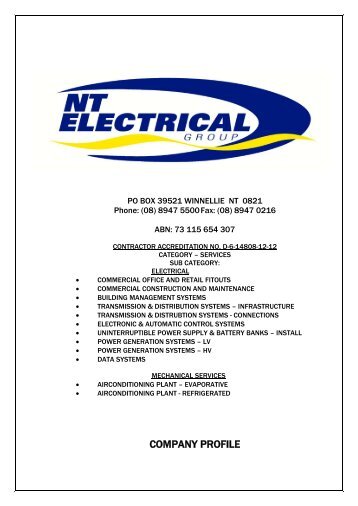 NT Electrical Group - Local Directories