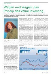 WÃ¤gen und wagen: das Prinzip des Value Investing
