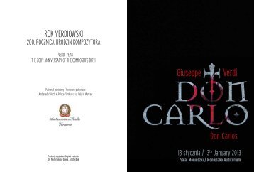 Don Carlos - Teatr Wielki Opera Narodowa