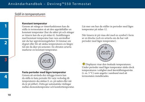 Användarhandbok – Devireg™ 550 Termostat - Danfoss.com