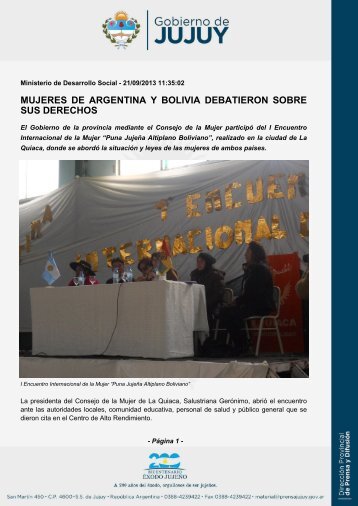 mujeres de argentina y bolivia debatieron sobre sus derechos