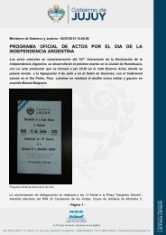 programa oficial de actos por el dia de la independencia argentina