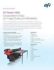 EFI Rastek H652 Choose Best-in-Class UV Image Quality ... - Sesoma