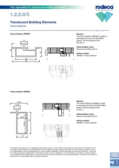 Your specialist for translucent building elements