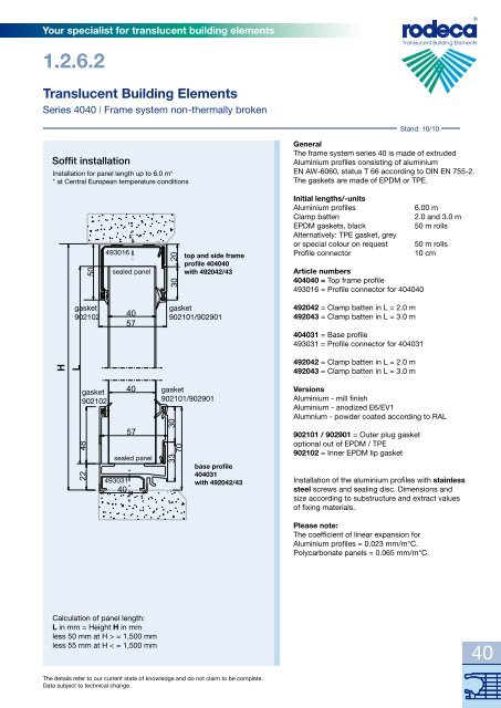 Your specialist for translucent building elements