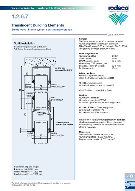 Your specialist for translucent building elements