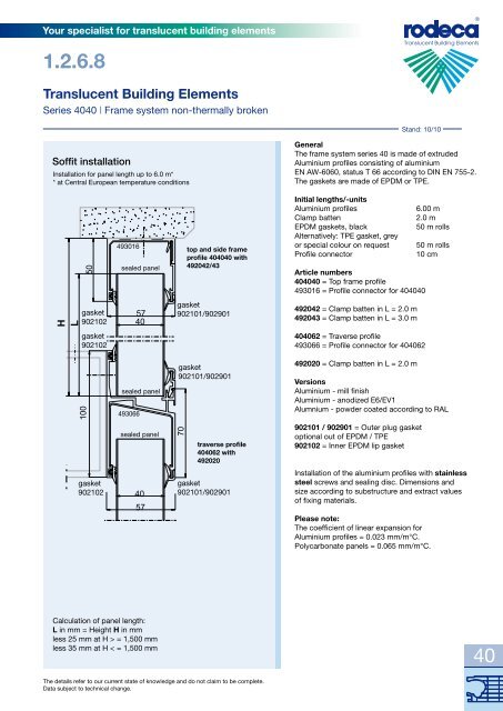 Your specialist for translucent building elements