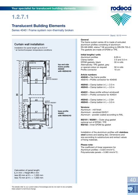 Your specialist for translucent building elements