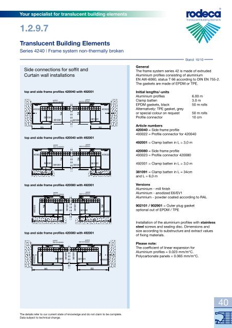 Your specialist for translucent building elements