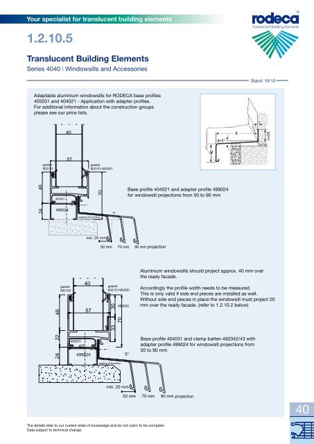 Your specialist for translucent building elements