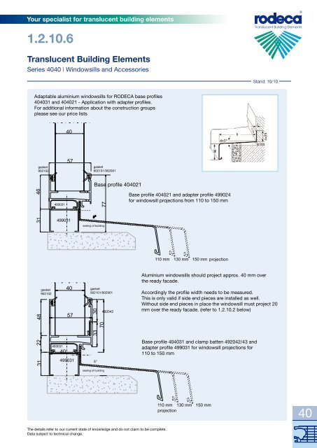 Your specialist for translucent building elements