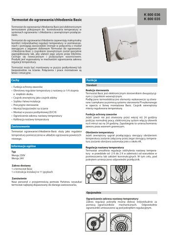 Termostat Basic ogrzewanie - chÅ‚odzenie 230V/24V - KAN-therm