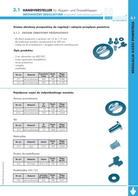 3.1 HANDVERSTELLER - MEZ-Technik GmbH