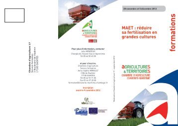 formations - La Chambre d'Agriculture de Charente-Maritime.