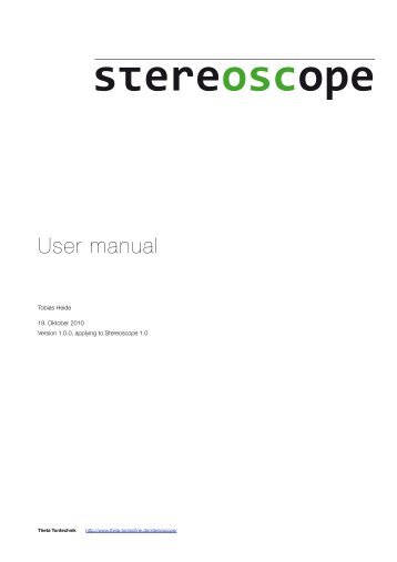 User manual - Stereokrauts