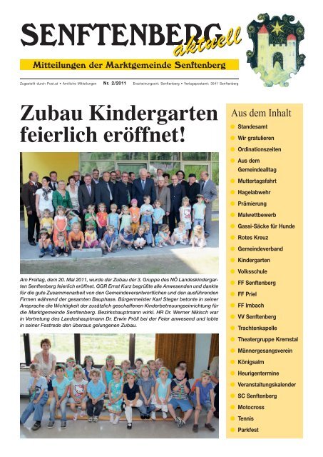  Zubau Kindergarten feierlich eröffnet! - Gemeinde Senftenberg Motiv 