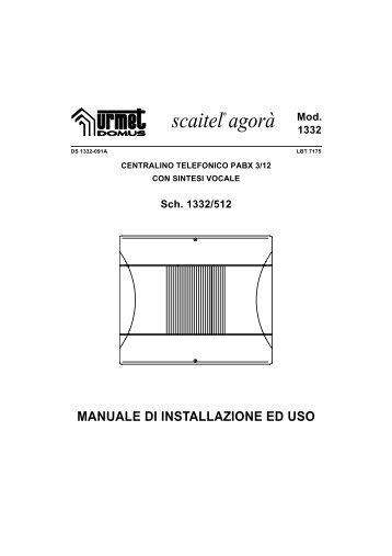 MANUALE DI INSTALLAZIONE ED USO