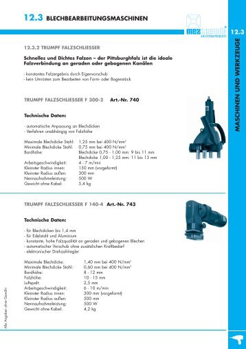 12.3 blechbearbeitungsmaschinen - MEZ-Technik GmbH