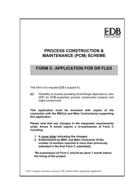 form c: application for dr flex - ASPRI