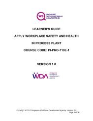 learner's guide apply workplace safety and health in ... - ASPRI