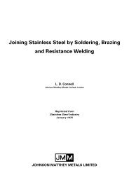 Joining Stainless Steel - Johnson Matthey Metal Joining