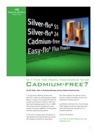 Cadmium-free? - Johnson Matthey Metal Joining