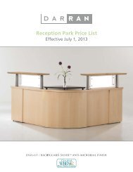 download the Reception Park price list - DARRAN Furniture Industries
