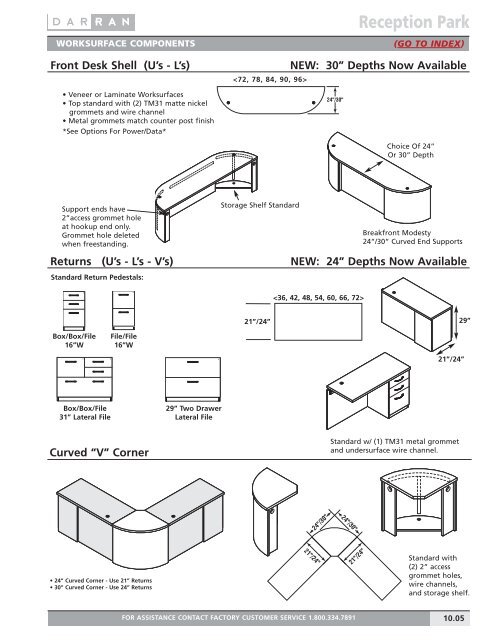 download the Reception Park price list - DARRAN Furniture Industries