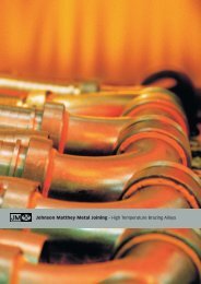 Johnson Matthey Metal Joining - High Temperature Brazing Alloys