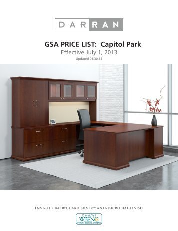 GSA PRICE LIST: Capitol Park - DARRAN Furniture Industries