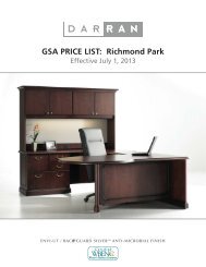 GSA PRICE LIST: Richmond Park - DARRAN Furniture Industries