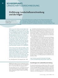 Einführung: Landschaftszerschneidung und die Folgen ...