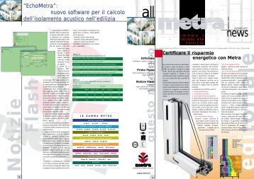 âEchoMetraâ: nuovo software per il calcolo dell'isolamento acustico ...