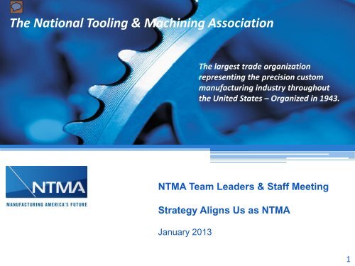 2013 Strategic Plan - National Tooling and Machining Association