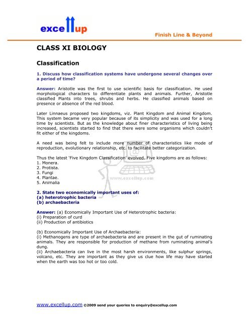 Classification - Excellup