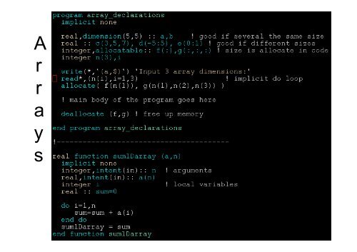 Numerical Modelling in Fortran: day 2