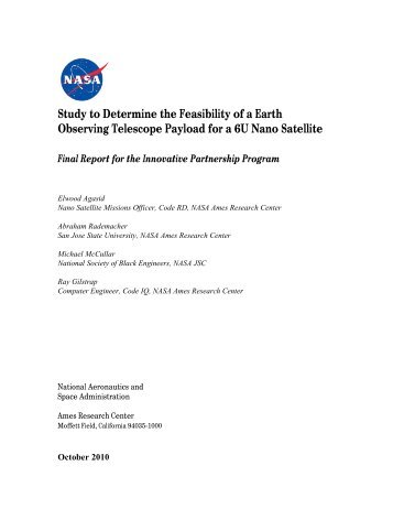 Study to Determine the Feasibility of a Earth Observing Telescope ...