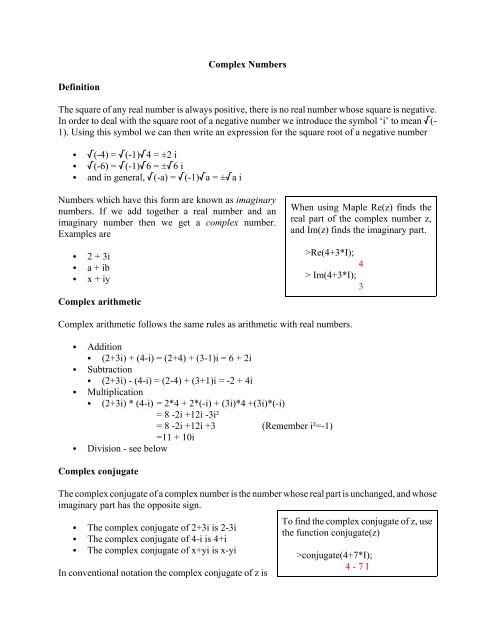 Complex numbers - Physics