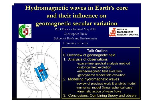 Hydromagnetic waves in Earth's core and their influence on ...