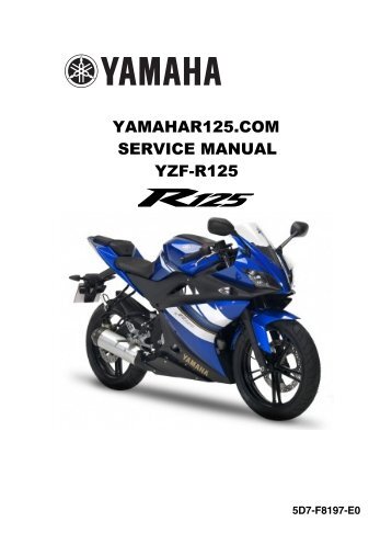 yamaha yzf r125 service manual - Automotivespartsshop.com