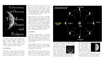 Understanding and Observing the Moon's Phases ... - Calgary Centre