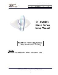 CH-DVRHD1 Coat Hook Hidden Nanny Spy Camera Manual