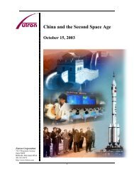 China and the Second Space Age - Futron Corporation