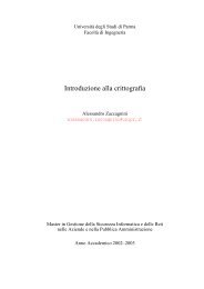 Introduzione alla crittografia - Dipartimento di Matematica