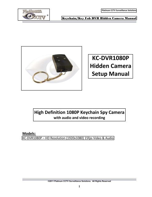 KC-DVR1080P Hidden 1080P Keychain Hidden DVR Spy Camera ...