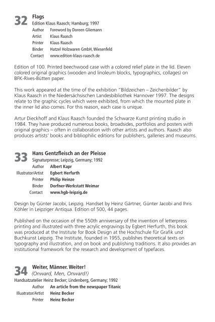 Exhibition Checklist (PDF) - Green Chair Press