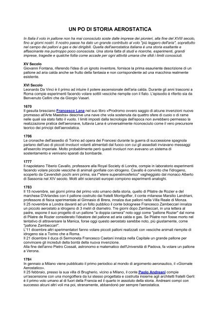 Un Po Di Storia Aerostatica Vincenzo Lunardi Lucca Balloon